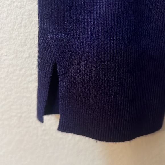 Zara knit blue sweater size M long sleeves like new!!! Mock neck - Picture 5 of 7